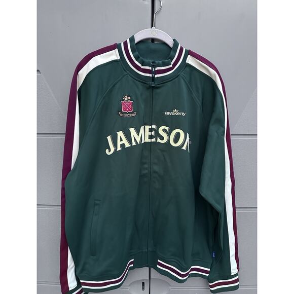 Awake x Jameson Streetwear Track Jacket Irish Whiskey Sports Sz M Soccer Pub - Picture 12 of 16